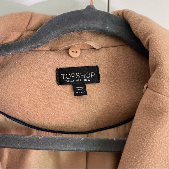 TopShop Petite Camel Coat - Picture 2 of 6